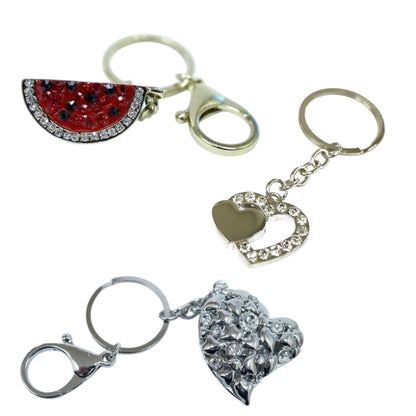 Watermelon and Heart Keychain