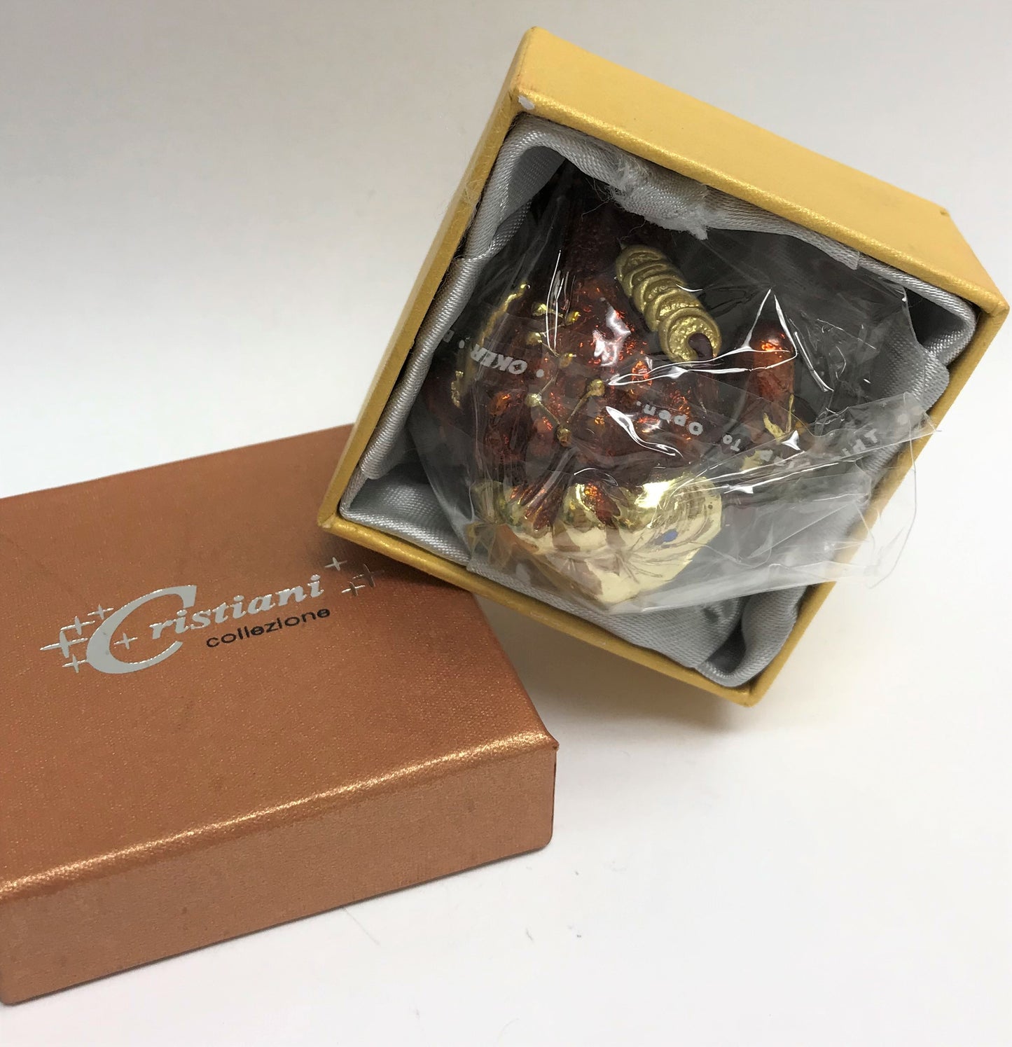 Cristiani Collezione Small Three Legged Frog Trinket Box 14K Gold Plated