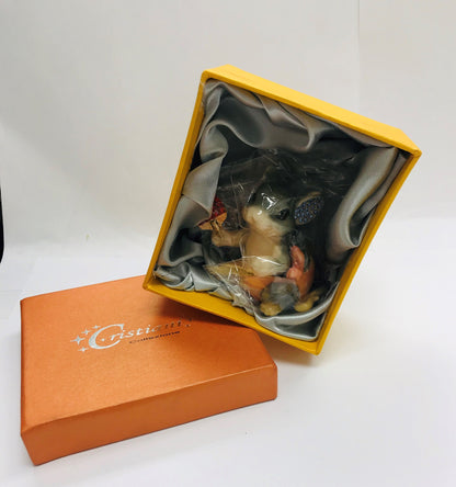 Cristiani Collezione Mouse Trinket Box 14K Gold Plated