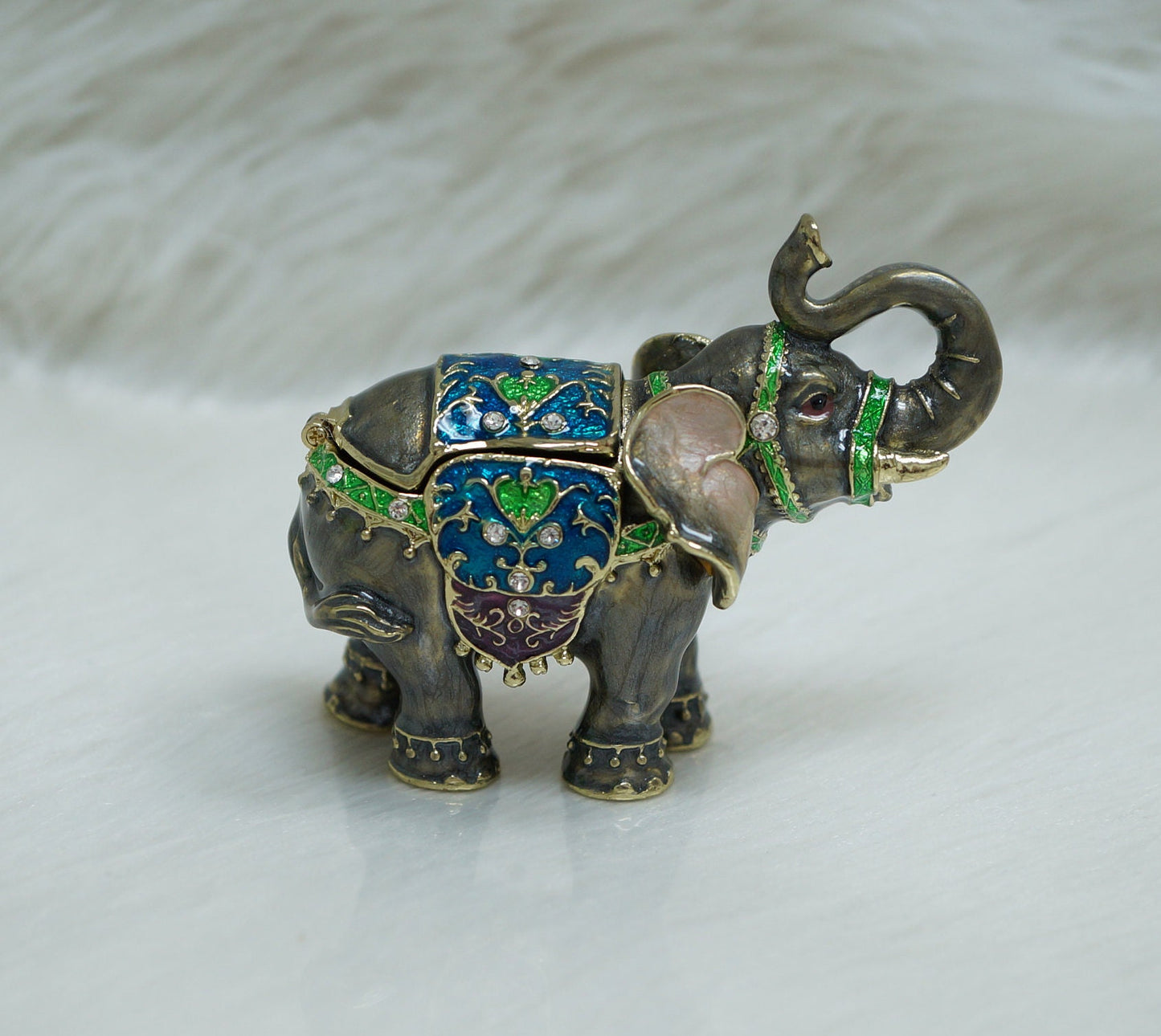 Cristiani Collezione Elephant Trinket Box 14K Gold Plated