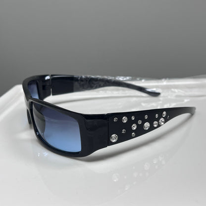 Vintage Retro Bedazzled Rhinestones Y2K Sunshades Punk Party