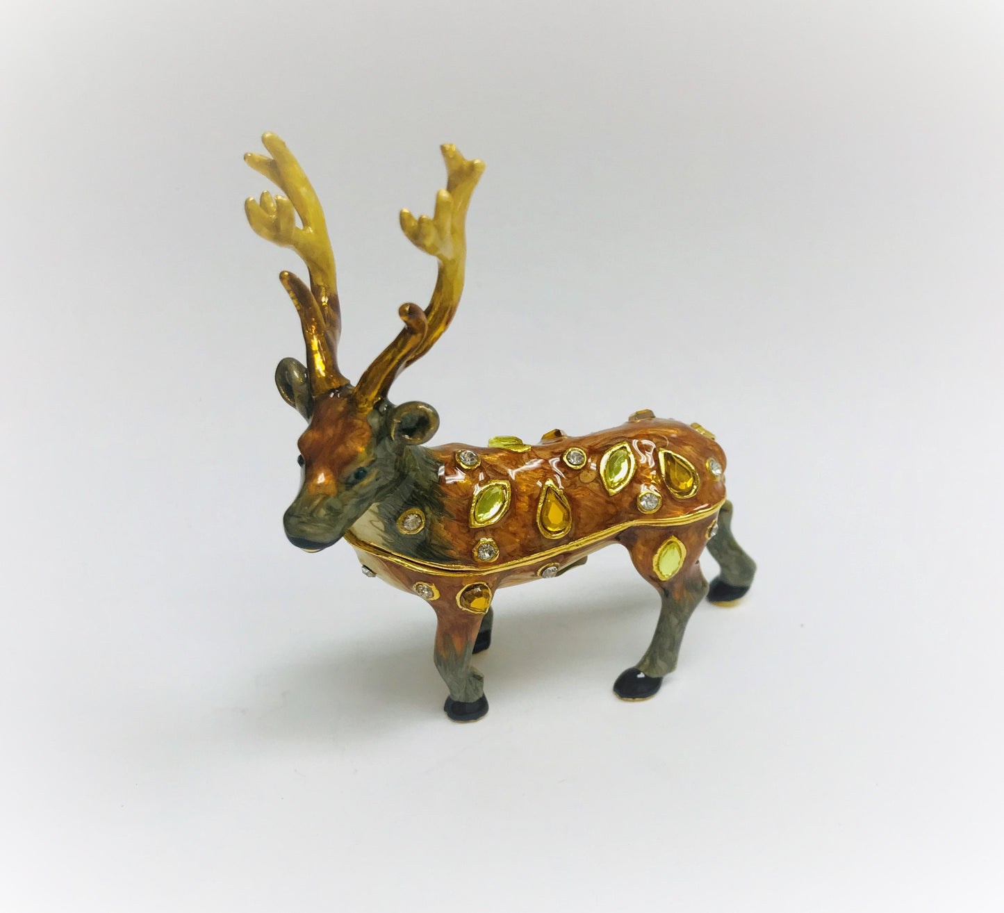 Cristiani Collezione Deer Trinket Box 14K Gold Plated