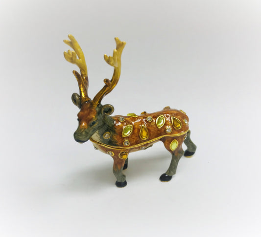 Cristiani Collezione Deer Trinket Box 14K Gold Plated