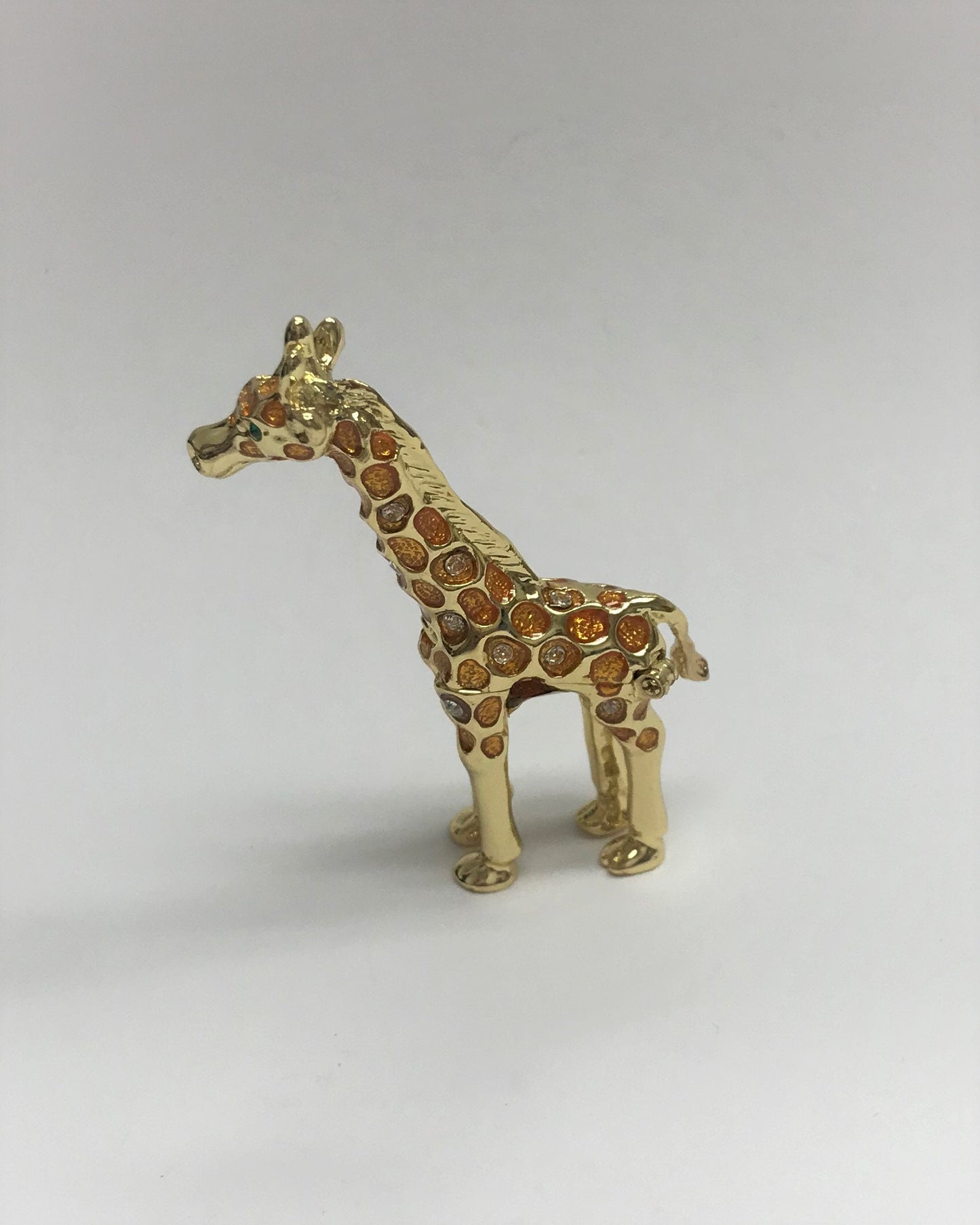 Cristiani Collezione Small Giraffe Trinket Box 14K Golf Plated