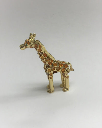 Cristiani Collezione Small Giraffe Trinket Box 14K Golf Plated