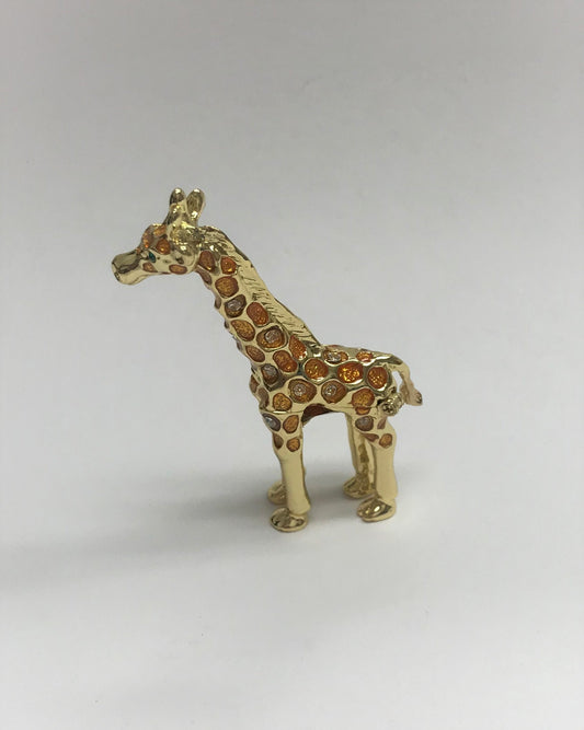 Cristiani Collezione Small Giraffe Trinket Box 14K Golf Plated