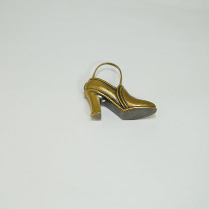 Cristiani Collezione Small Bronze Shoe Miniature Figurine Paper Weight and Cardholder
