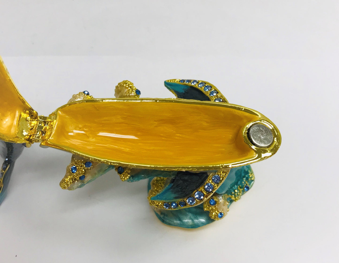 Cristiani Collezione Dolphins Trinket Box 14K Gold Plated