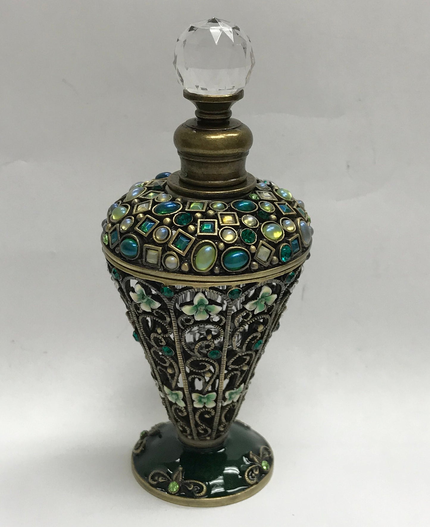 Vintage Cristiani Collezione  Perfume Bottle with crystals.