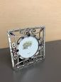 Vintage Silver Square Photo Frame