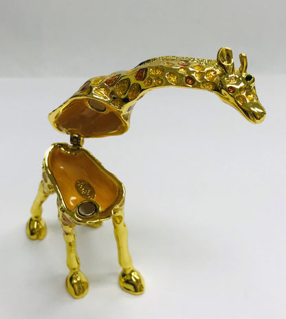 Cristiani Collezione Giraffe Trinket Box 14K Gold Plated