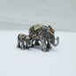 Cristiani Collezione Mother and Baby Elephant Jeweled Pewter Enameled  Trinket Box