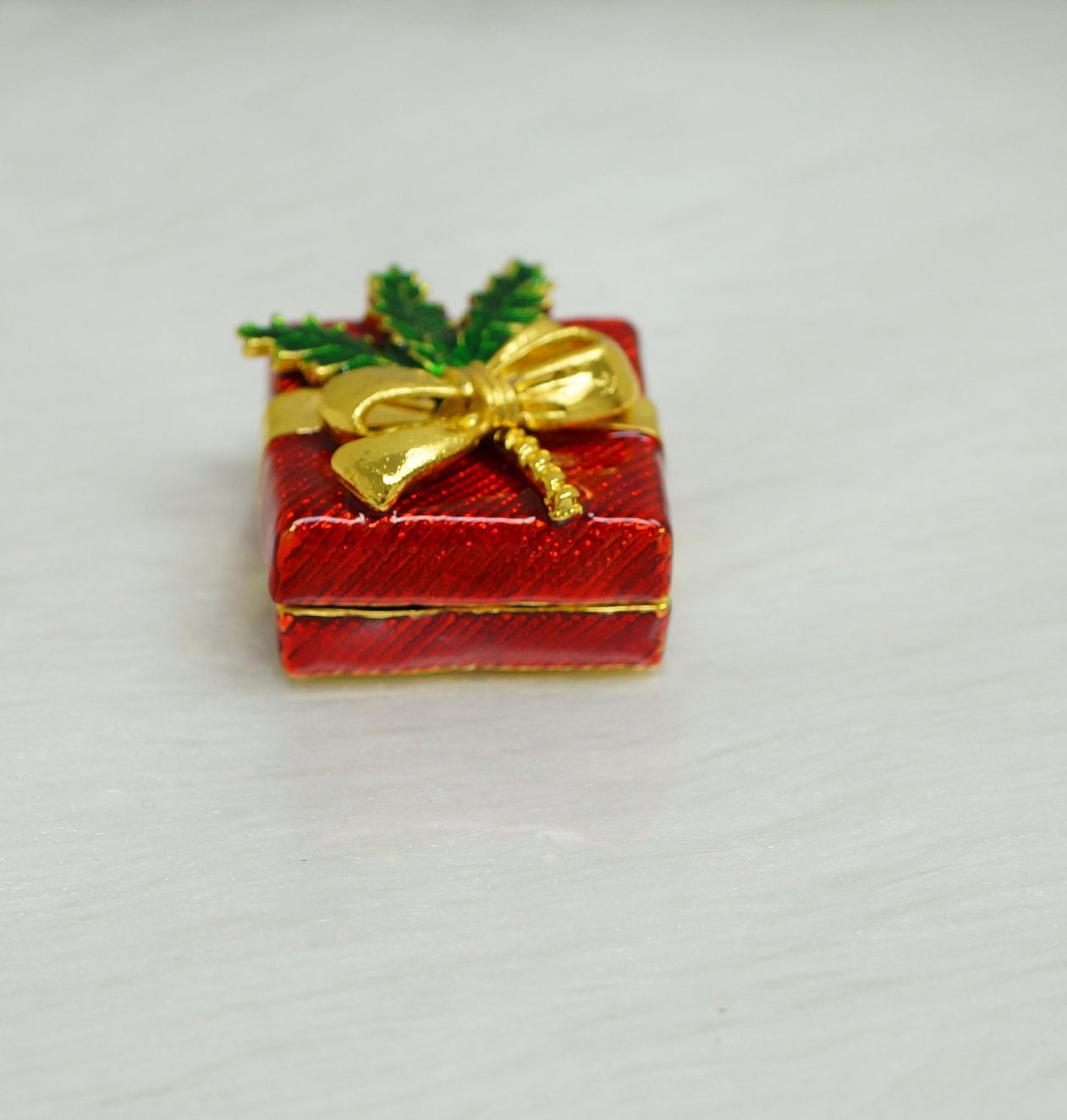 Cristiani Collezione Christmas Gift Box Trinkets Box 14K Gold Plated