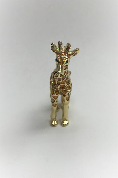 Cristiani Collezione Small Giraffe Trinket Box 14K Golf Plated
