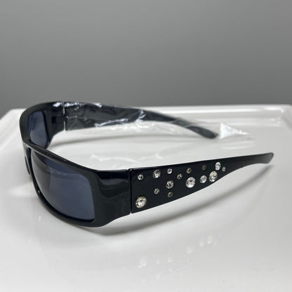 Vintage Retro Bedazzled Rhinestones Y2K Sunshades Punk Party