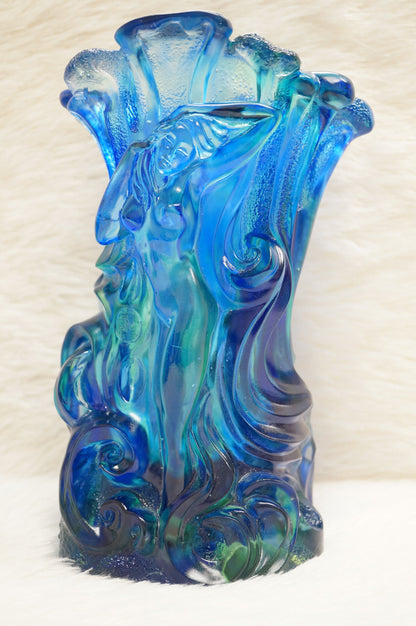 Limited Edition Cristiani Collezione Crystal Glass Vase.