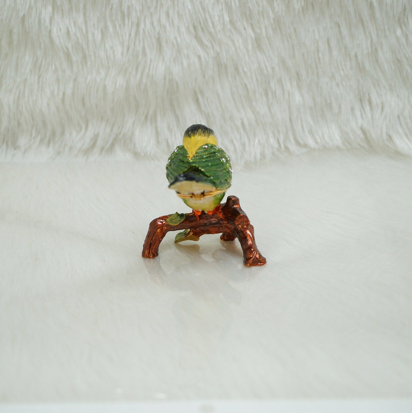 Cristiani Collezione Small Bird on a Branch Trinket Box 14K Gold Plated