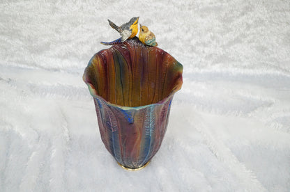 Limited Edition - Lover's Nest Handcrafted Tall Decorative Vase
