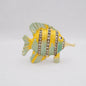Cristiani Collezione Tropical Butterfly Fish Trinket Pewter Jeweled Enameled 14K Gold Plated