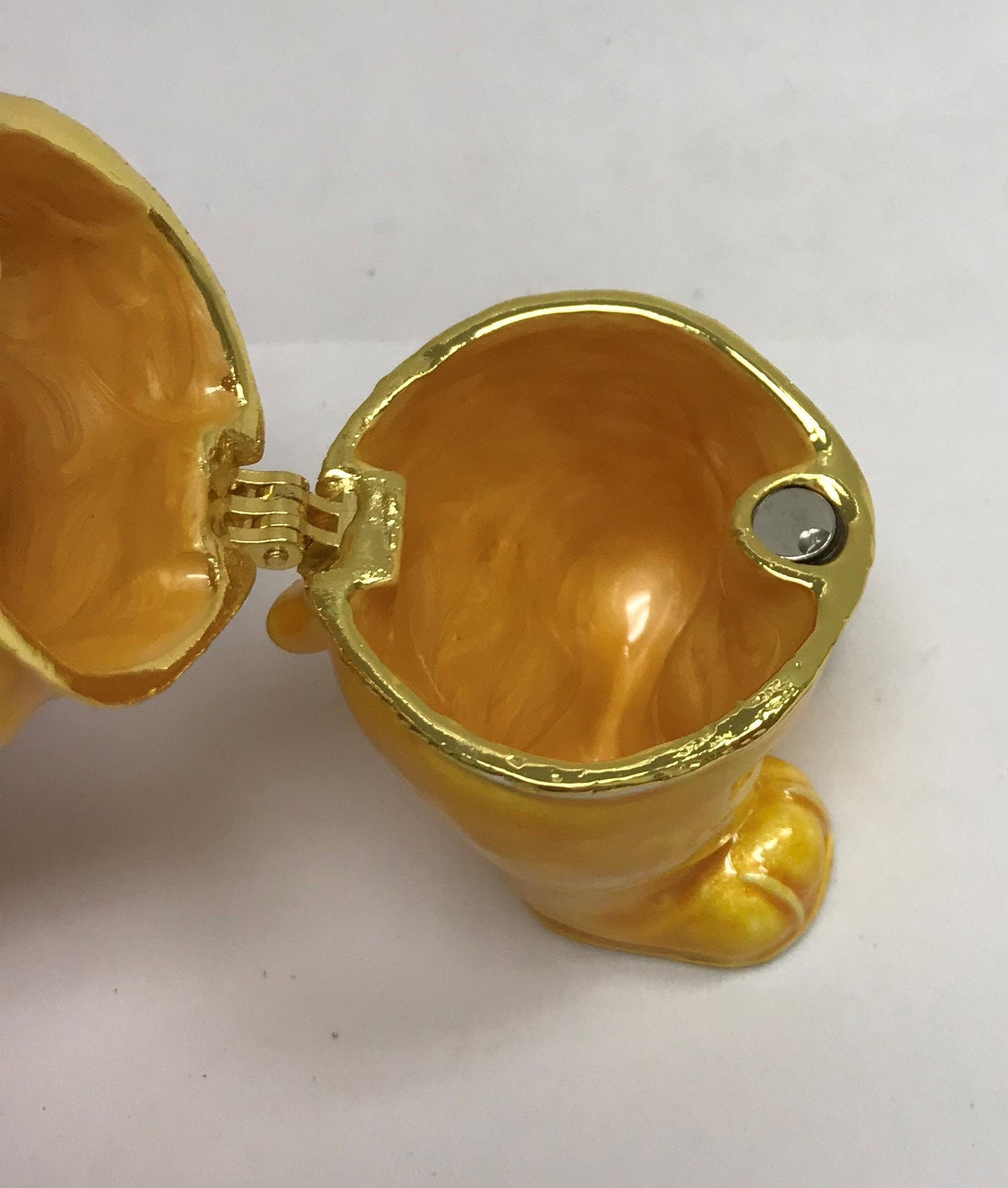 Cristiani Collezione Bear with heart Trinket Box 14K Gold Plated