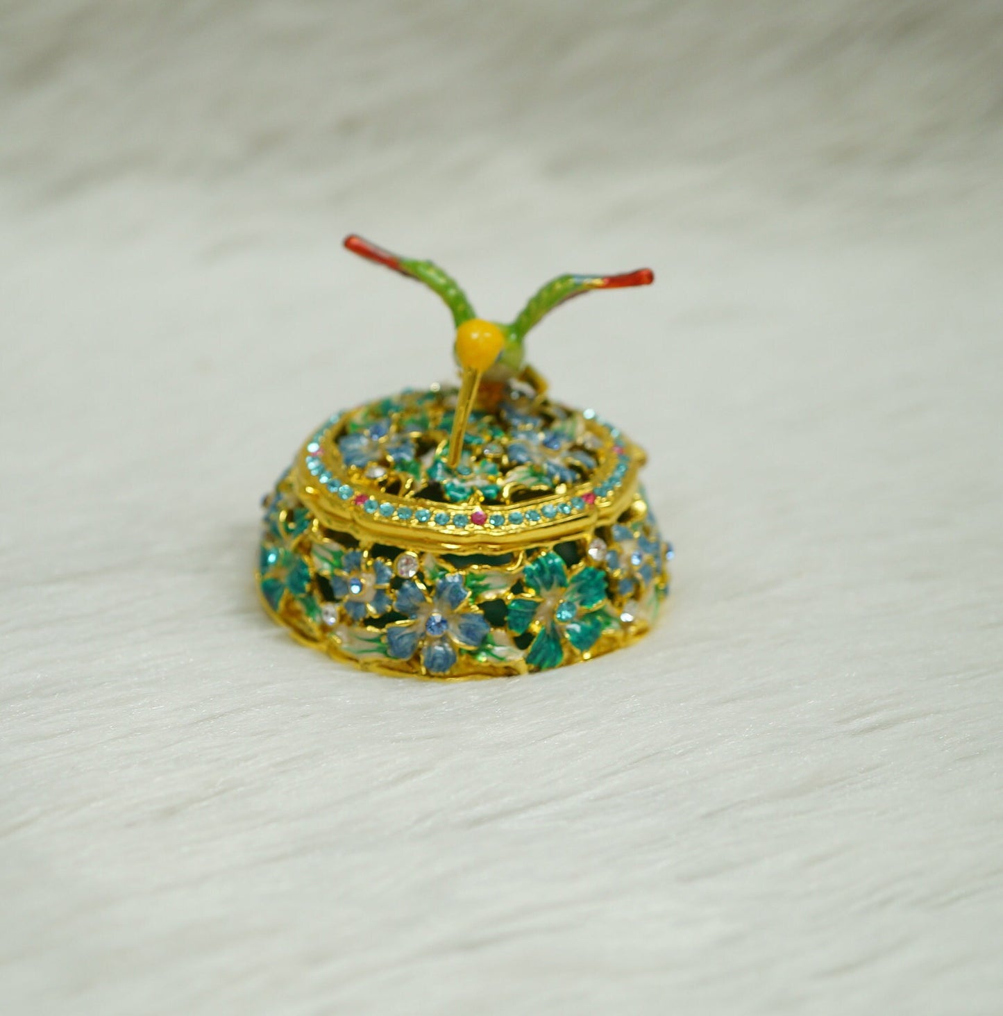 Cristiani Collezione Bird on Trinket Box 14K Gold Plated