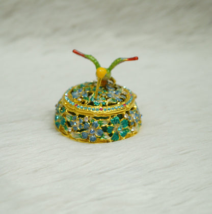 Cristiani Collezione Bird on Trinket Box 14K Gold Plated