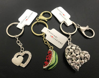 Watermelon and Heart Keychain