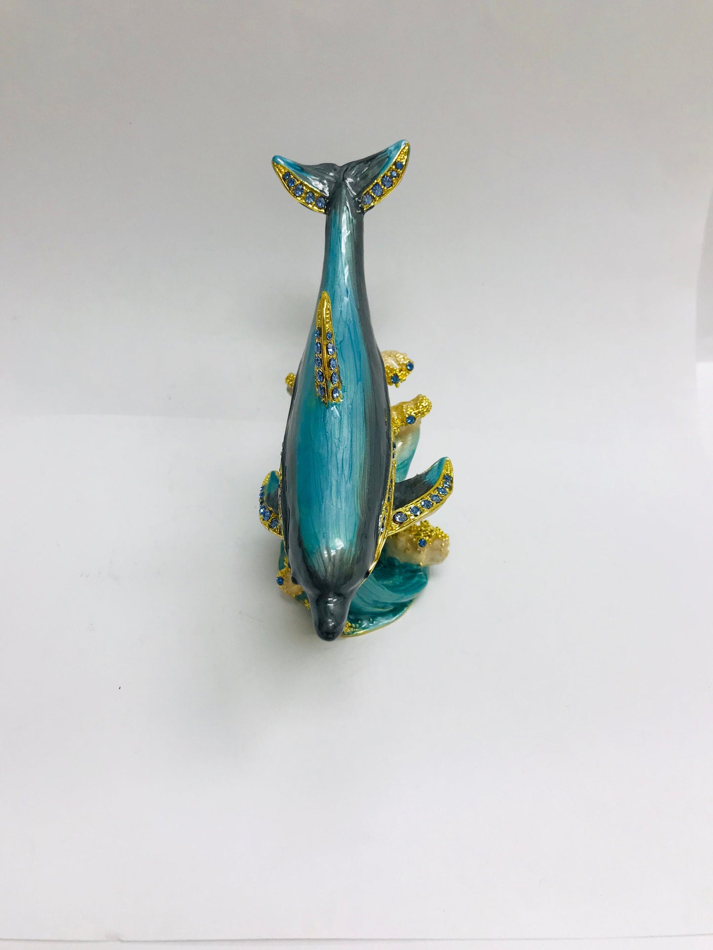 Cristiani Collezione Dolphins Trinket Box 14K Gold Plated