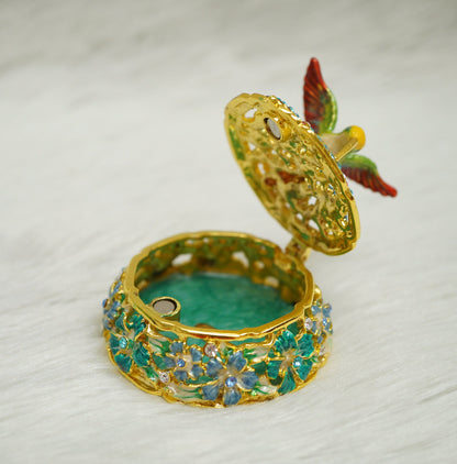 Cristiani Collezione Bird on Trinket Box 14K Gold Plated