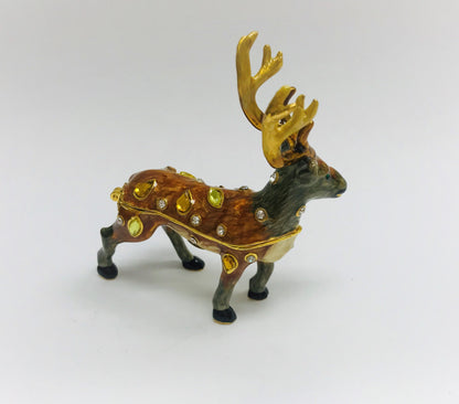 Cristiani Collezione Deer Trinket Box 14K Gold Plated