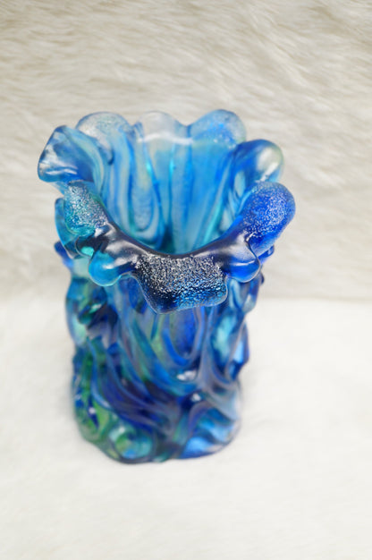 Limited Edition Cristiani Collezione Crystal Glass Vase.