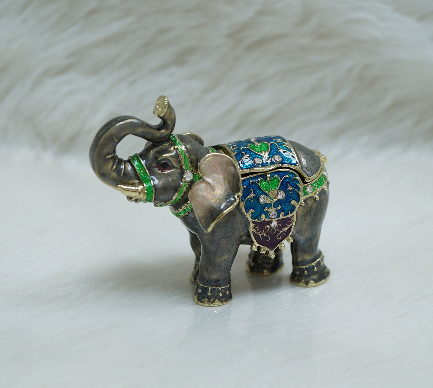 Cristiani Collezione Elephant Trinket Box 14K Gold Plated
