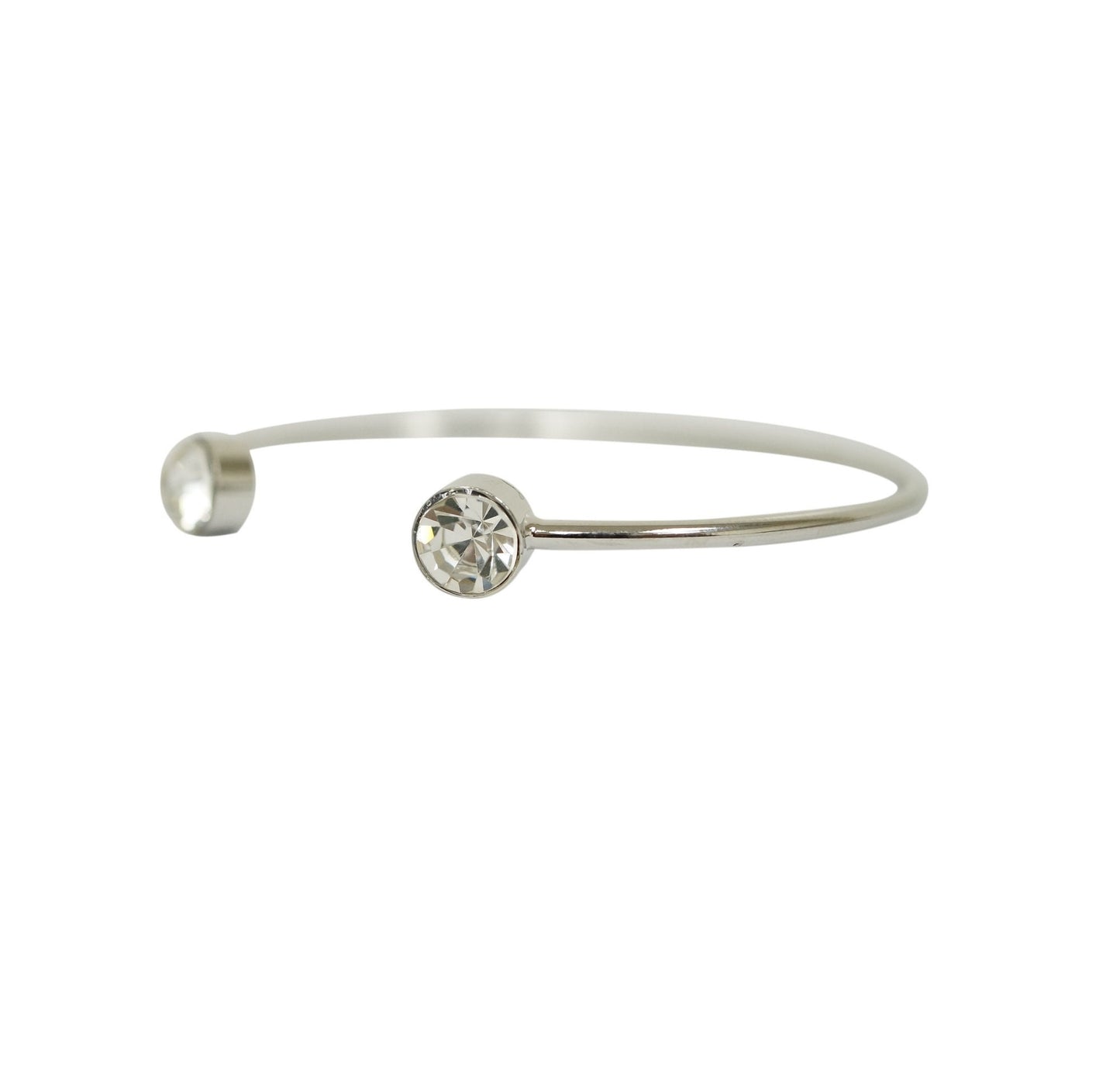 Simple Wire Bangle with Crystal.