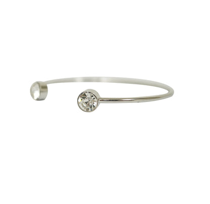 Simple Wire Bangle with Crystal.