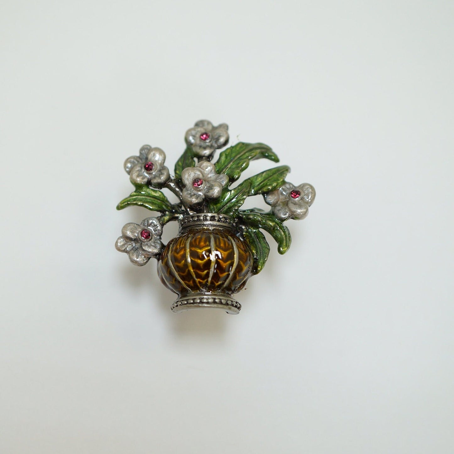 Cristiani Collezione Flower in Vase Shape Cabinet Drawer Knob Set of 5