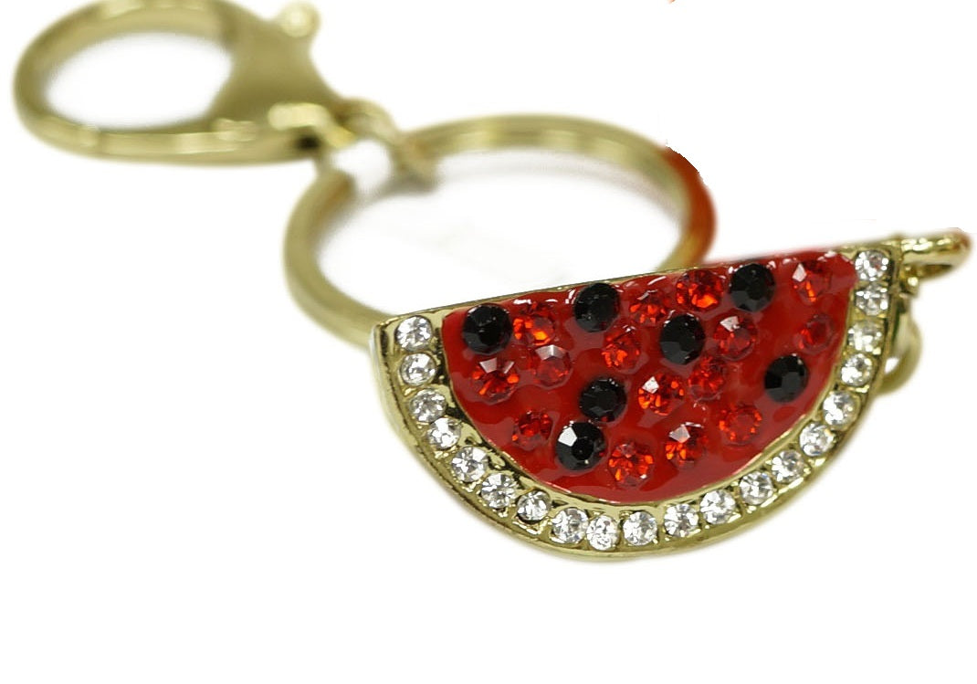 Watermelon and Heart Keychain
