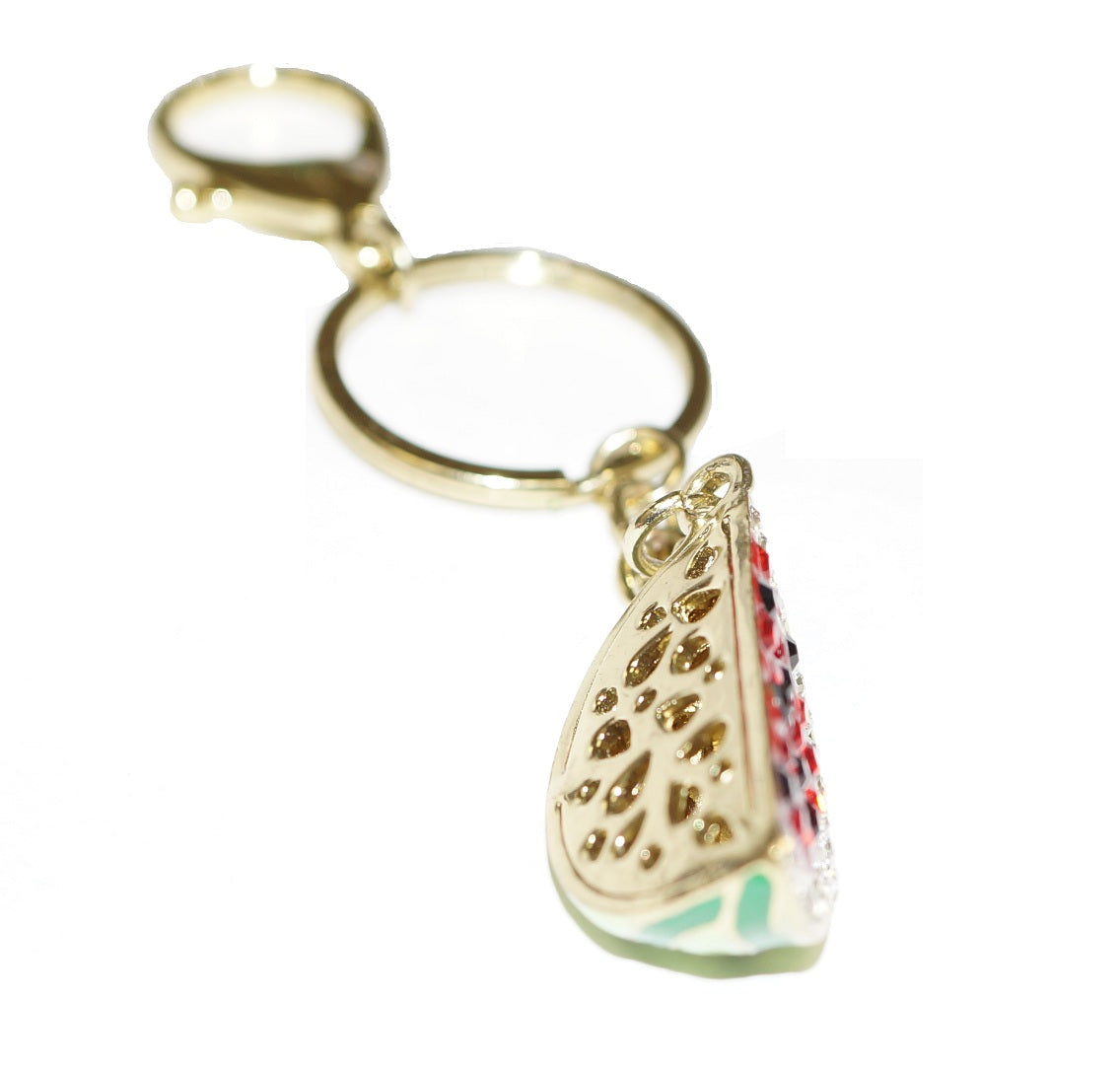 Watermelon and Heart Keychain